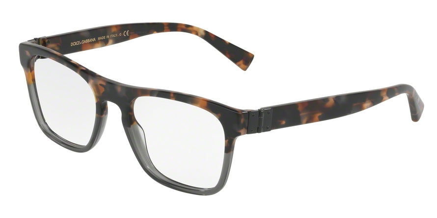 DOLCE & GABBANA DG3281 Rectangle Eyeglasses  3145-BLUE HAVANA/GREY 54-19-140 - Color Map havana