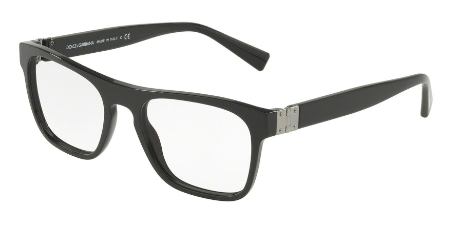 DOLCE & GABBANA DG3281 Rectangle Eyeglasses  501-BLACK 54-19-140 - Color Map black