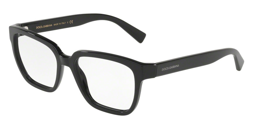 DOLCE & GABBANA DG3282F Square Eyeglasses  501-BLACK 54-17-140 - Color Map black