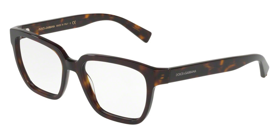 DOLCE & GABBANA DG3282F Square Eyeglasses  502-HAVANA 54-17-140 - Color Map havana