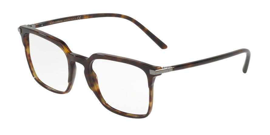 DOLCE & GABBANA DG3283F Square Eyeglasses  502-HAVANA 55-20-145 - Color Map havana