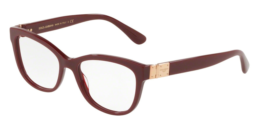 DOLCE & GABBANA DG3290 Butterfly Eyeglasses  3091-BORDEAUX 54-17-140 - Color Map bordeaux