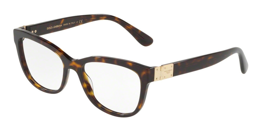 DOLCE & GABBANA DG3290 Butterfly Eyeglasses  502-HAVANA 54-17-140 - Color Map havana