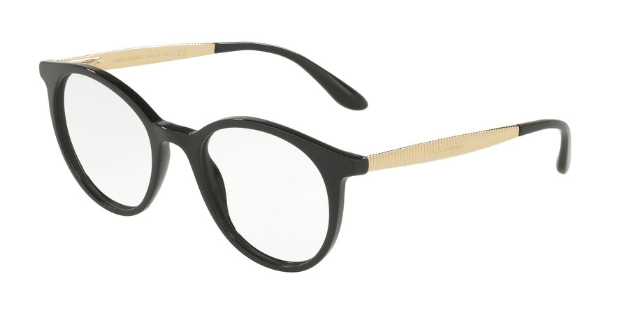 DOLCE & GABBANA DG3292 Phantos Eyeglasses  501-BLACK 50-20-140 - Color Map black