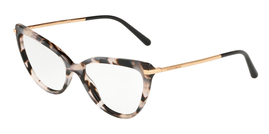 DOLCE & GABBANA DG3295 Cat Eye Eyeglasses  3120-PEARL GREY HAVANA 55-16-140 - Color Map havana
