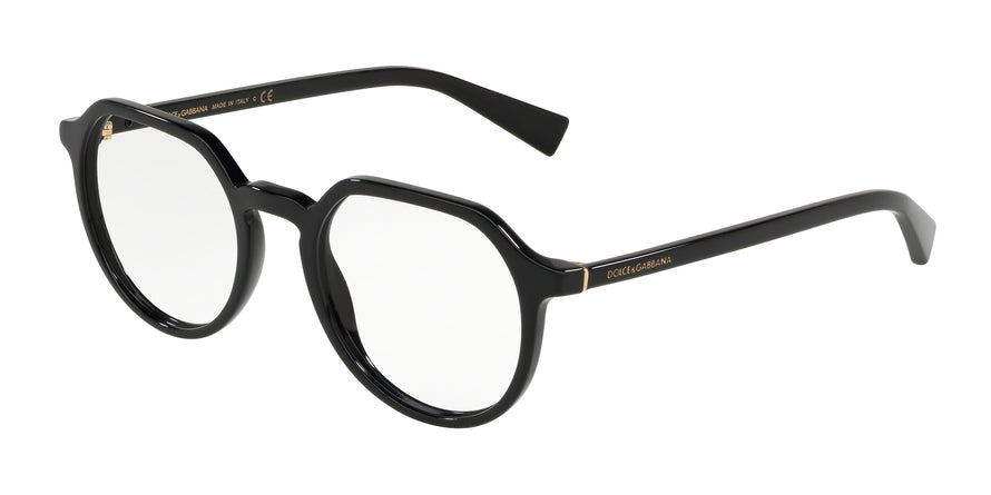 DOLCE & GABBANA DG3297 Irregular Eyeglasses  501-BLACK 50-20-140 - Color Map black