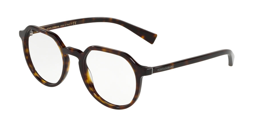 DOLCE & GABBANA DG3297 Irregular Eyeglasses  502-HAVANA 50-20-140 - Color Map havana