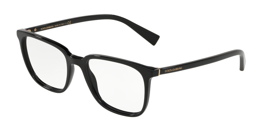DOLCE & GABBANA DG3298F Square Eyeglasses  501-BLACK 53-18-145 - Color Map black