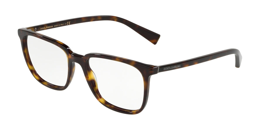 DOLCE & GABBANA DG3298F Square Eyeglasses  502-HAVANA 53-18-145 - Color Map havana