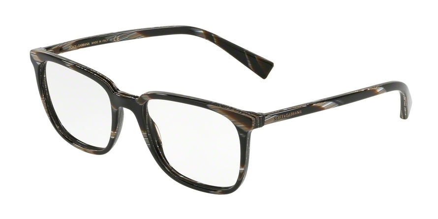 DOLCE & GABBANA DG3298F Square Eyeglasses  569-BROWN HORN 53-18-145 - Color Map brown