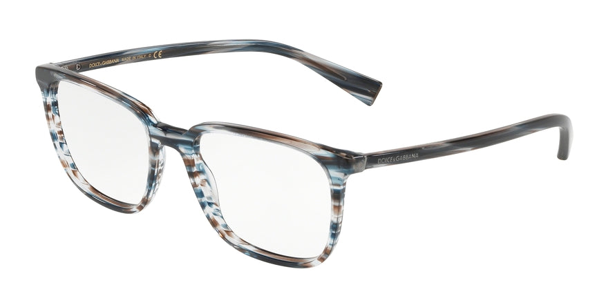 DOLCE & GABBANA DG3298 Square Eyeglasses  3188-STRIPED BLUE 53-18-145 - Color Map blue