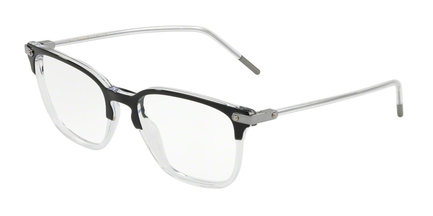 DOLCE & GABBANA DG3302F Pillow Eyeglasses  675-TOP BLACK ON CRYSTAL 53-19-145 - Color Map black