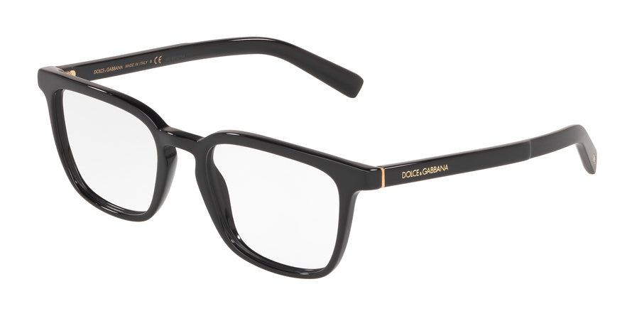 DOLCE & GABBANA DG3307 Square Eyeglasses  501-BLACK 53-19-145 - Color Map black