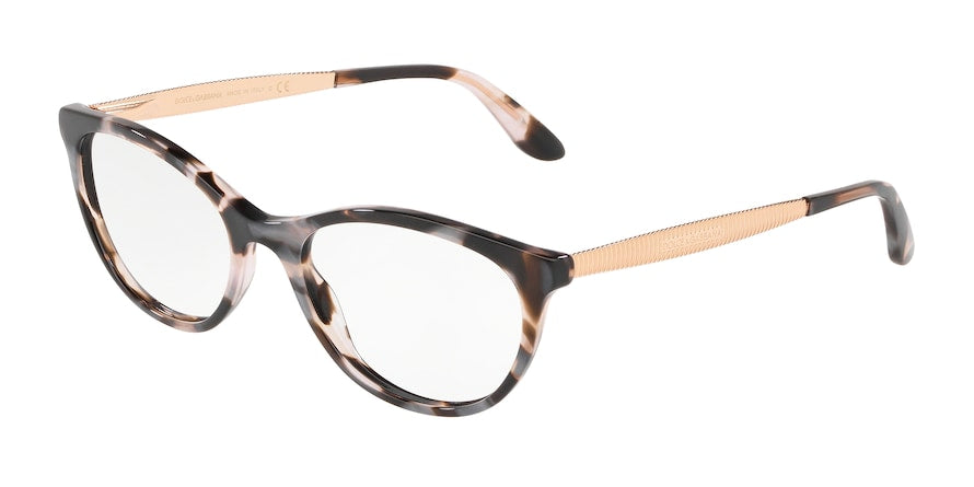 DOLCE & GABBANA DG3310 Cat Eye Eyeglasses  3120-PEARL GREY HAVANA 54-18-140 - Color Map havana