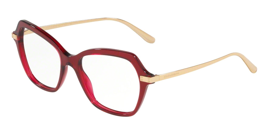 DOLCE & GABBANA DG3311 Butterfly Eyeglasses  3211-TRANSPARENT BORDEAUX 53-17-140 - Color Map bordeaux