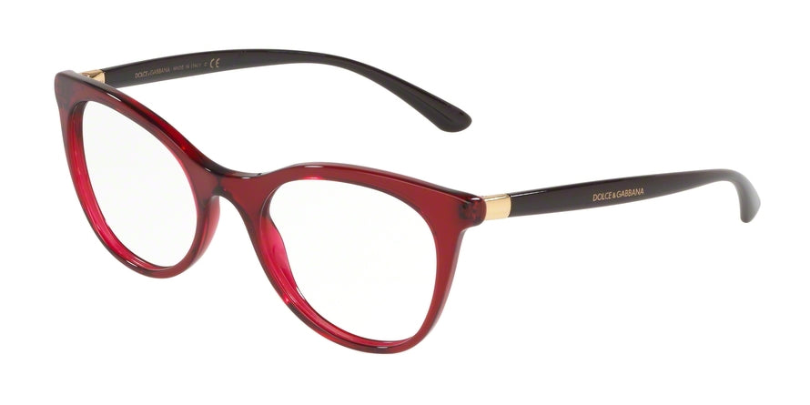 DOLCE & GABBANA DG3312F Butterfly Eyeglasses  3211-TRANSPARENT BORDEAUX 52-20-140 - Color Map bordeaux