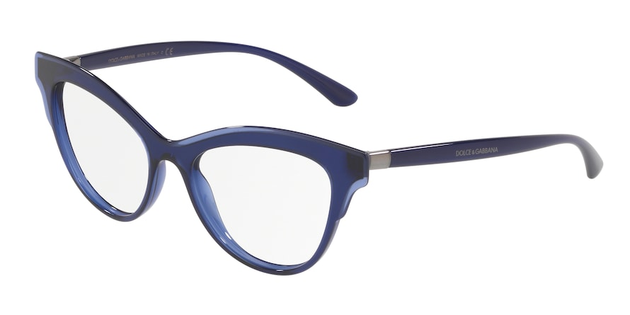DOLCE & GABBANA DG3313 Butterfly Eyeglasses  3094-OPAL BLUE 52-17-140 - Color Map blue