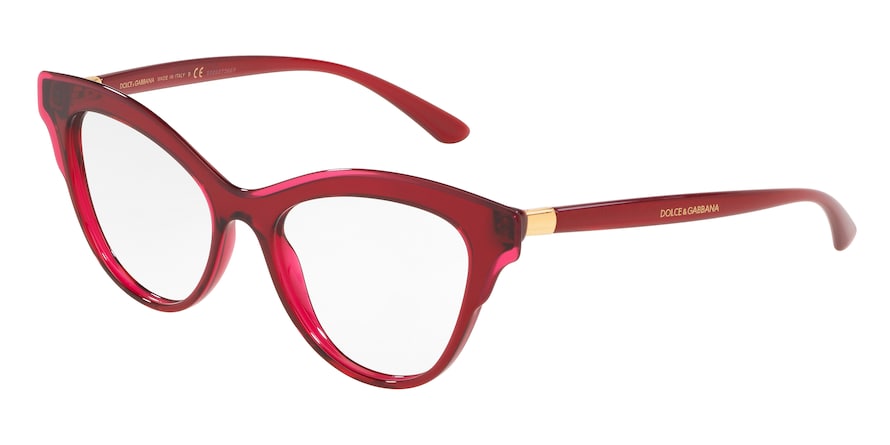 DOLCE & GABBANA DG3313 Butterfly Eyeglasses  3211-TRANSPARENT BORDEAUX 54-17-140 - Color Map bordeaux