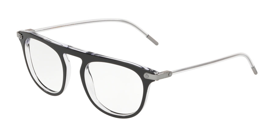 DOLCE & GABBANA DG3318 Phantos Eyeglasses  675-BLACK ON CRYSTAL 50-20-145 - Color Map black