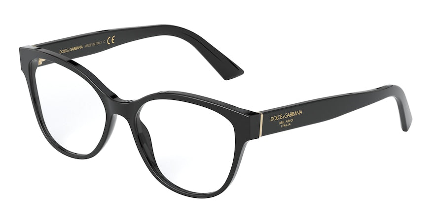 DOLCE & GABBANA DG3322F Butterfly Eyeglasses  501-BLACK 54-16-145 - Color Map black