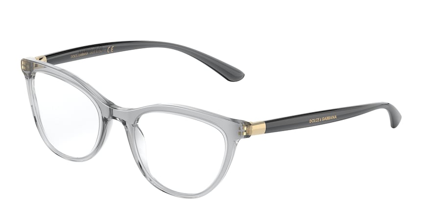 DOLCE & GABBANA DG3324F Butterfly Eyeglasses  3238-TRANSPARENT GREY 52-19-140 - Color Map grey