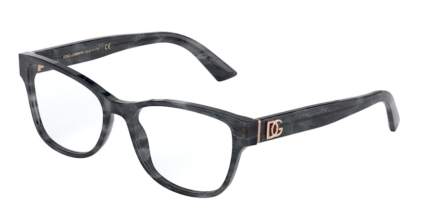 DOLCE & GABBANA DG3326F Rectangle Eyeglasses  3251-GREY MARBLE 54-17-140 - Color Map grey