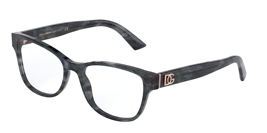 DOLCE & GABBANA DG3326 Rectangle Eyeglasses  3251-GREY MARBLE 54-17-140 - Color Map grey