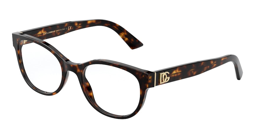 DOLCE & GABBANA DG3327 Phantos Eyeglasses  502-HAVANA 52-19-140 - Color Map havana
