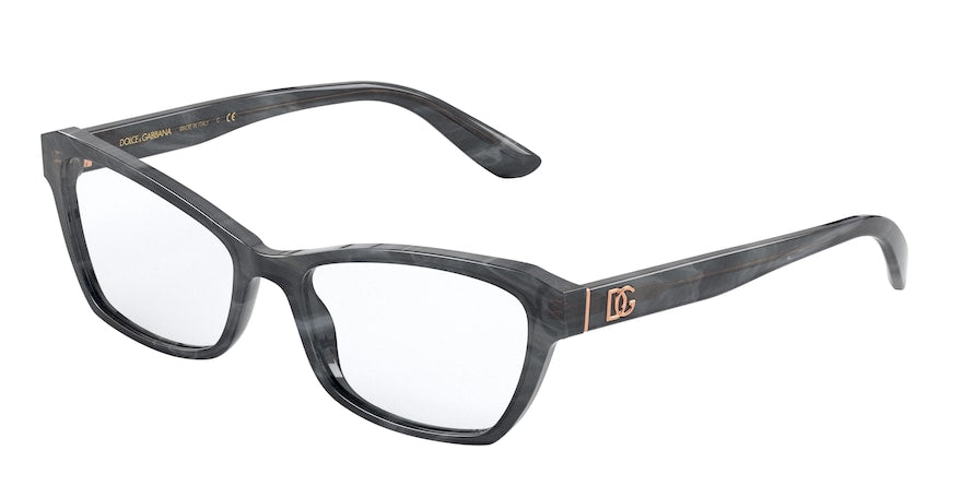 DOLCE & GABBANA DG3328 Rectangle Eyeglasses  3251-GREY MARBLE 55-17-140 - Color Map grey