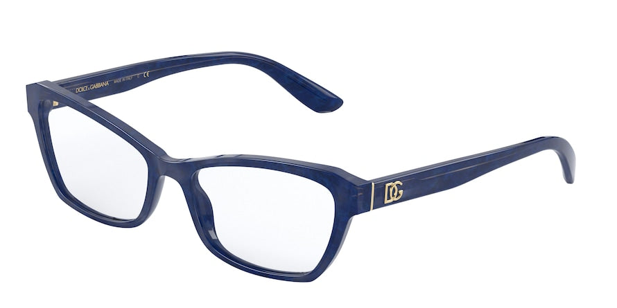 DOLCE & GABBANA DG3328 Rectangle Eyeglasses  3253-BLUE MARBLE 55-17-140 - Color Map blue