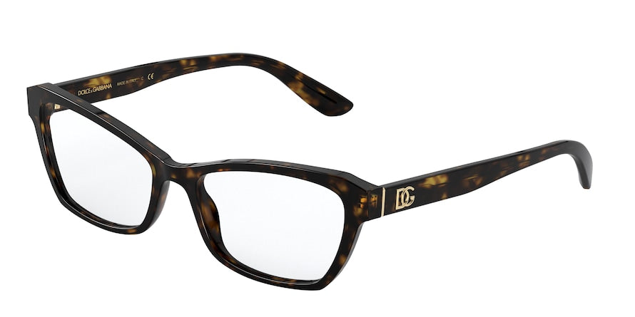 DOLCE & GABBANA DG3328 Rectangle Eyeglasses  502-HAVANA 55-17-140 - Color Map havana
