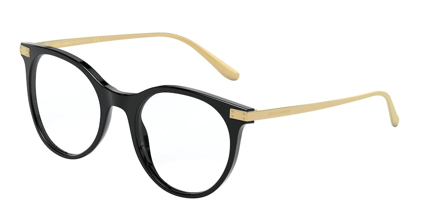 DOLCE & GABBANA DG3330 Phantos Eyeglasses  501-BLACK 51-20-140 - Color Map black