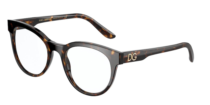 DOLCE & GABBANA DG3334F Phantos Eyeglasses  502-HAVANA 52-20-145 - Color Map havana