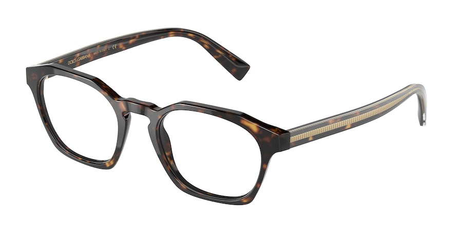 DOLCE & GABBANA DG3336 Irregular Eyeglasses  502-HAVANA 51-20-145 - Color Map havana