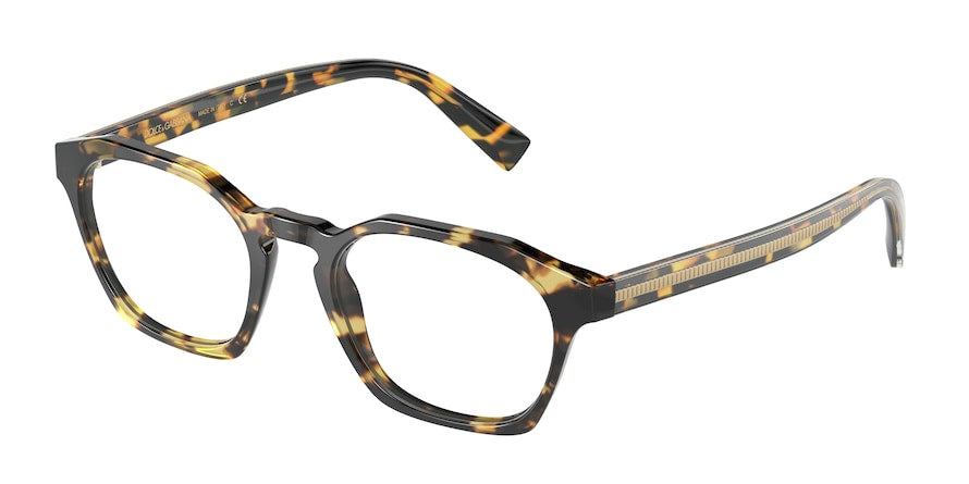 DOLCE & GABBANA DG3336 Irregular Eyeglasses  512-YELLOW HAVANA 51-20-145 - Color Map havana