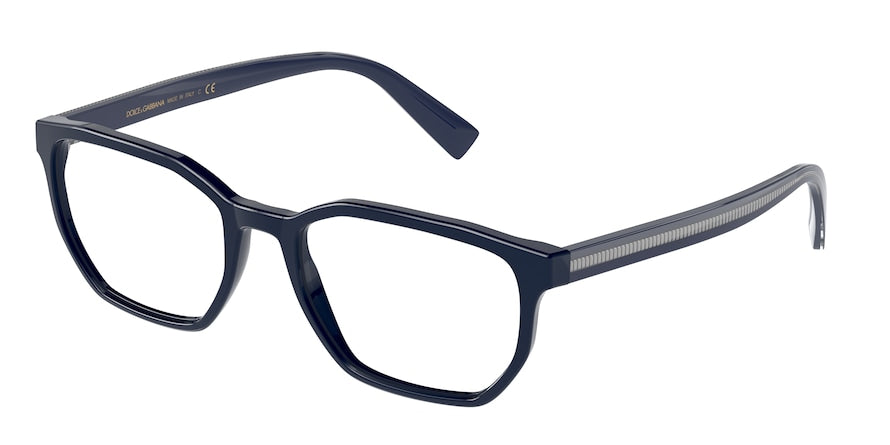 DOLCE & GABBANA DG3338 Irregular Eyeglasses  3280-BLUE 56-19-145 - Color Map blue