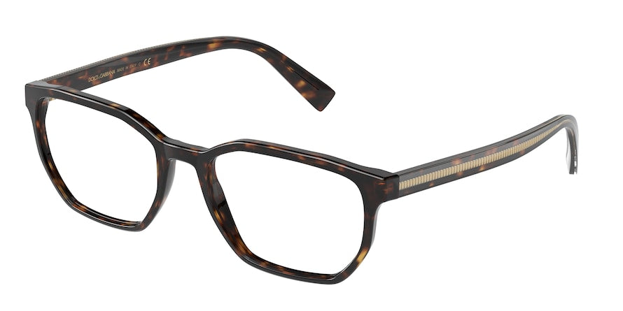 DOLCE & GABBANA DG3338 Irregular Eyeglasses  502-HAVANA 56-19-145 - Color Map havana