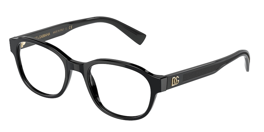 DOLCE & GABBANA DG3339 Phantos Eyeglasses  501-BLACK 53-20-150 - Color Map black