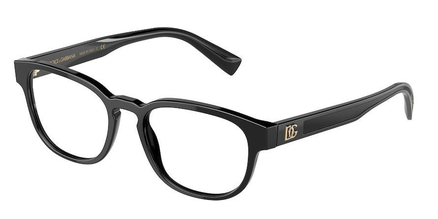 DOLCE & GABBANA DG3340 Square Eyeglasses  501-BLACK 53-19-150 - Color Map black