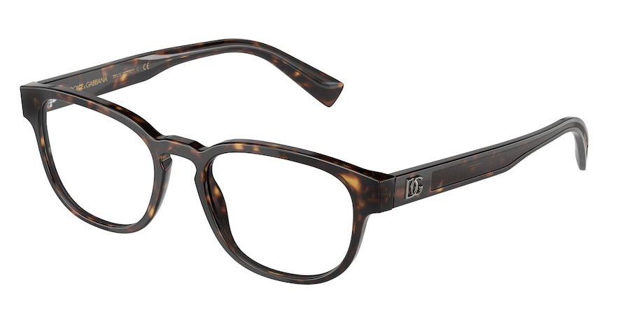 DOLCE & GABBANA DG3340 Square Eyeglasses  502-HAVANA 53-19-150 - Color Map havana