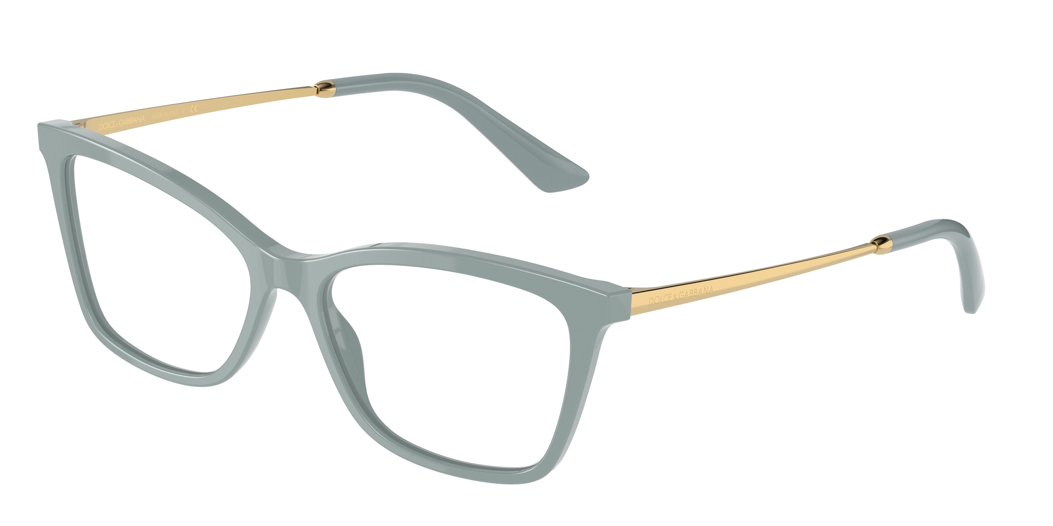 DOLCE & GABBANA DG3347 Rectangle Eyeglasses  3346-Azure 56-145-16 - Color Map Blue