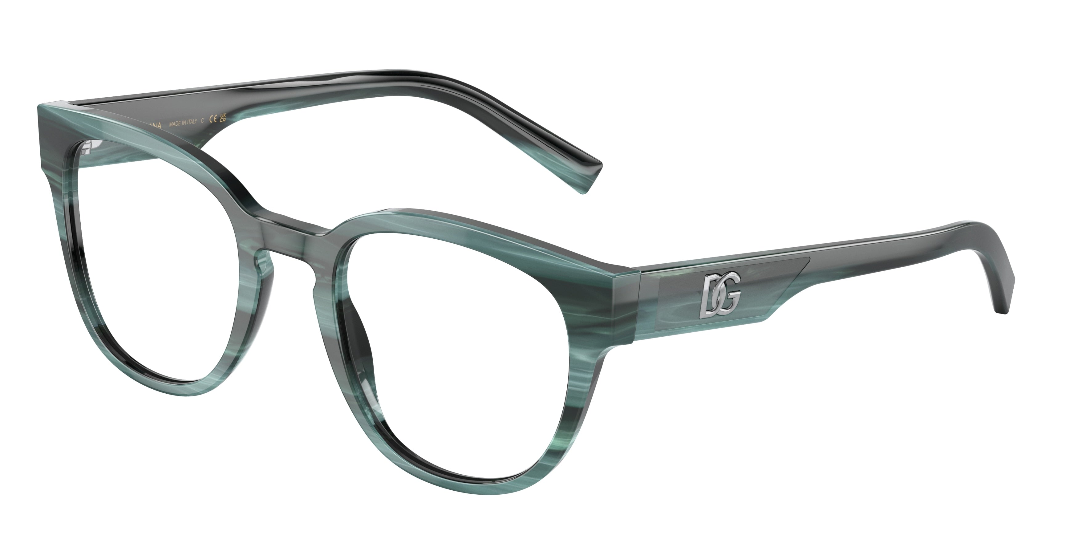 DOLCE & GABBANA DG3350 Phantos Eyeglasses  3391-Blue Horn 51-145-22 - Color Map Blue