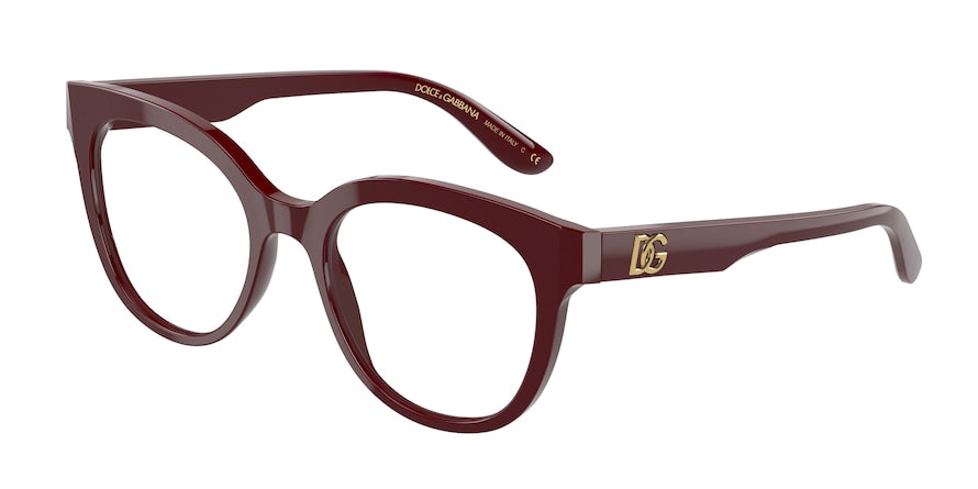 DOLCE & GABBANA DG3353F Phantos Eyeglasses  3091-BORDEAUX 51-19-140 - Color Map bordeaux