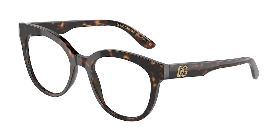 DOLCE & GABBANA DG3353F Phantos Eyeglasses  502-HAVANA 51-19-140 - Color Map havana