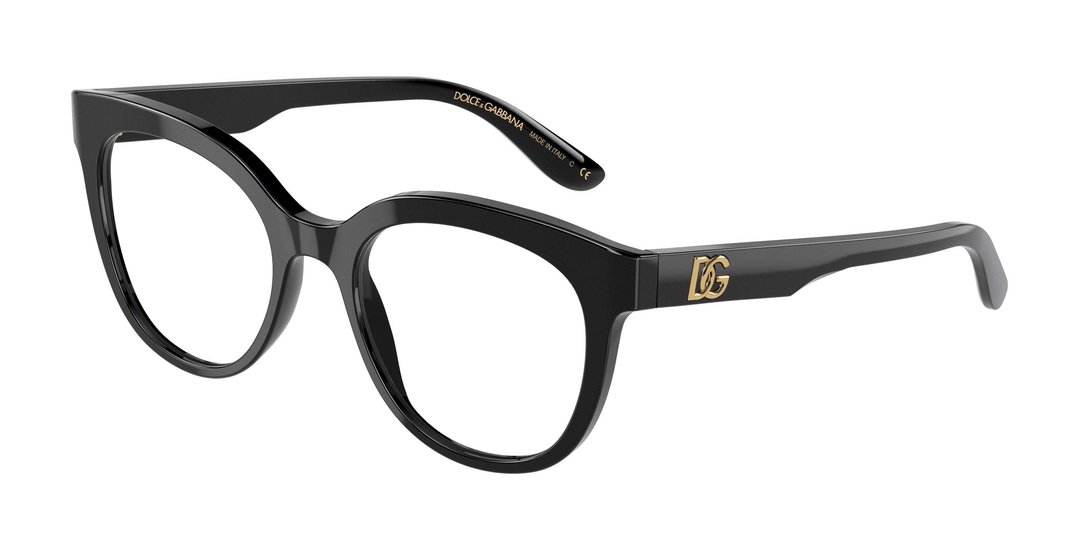 DOLCE & GABBANA DG3353 Phantos Eyeglasses  501-Black 51-140-19 - Color Map Black
