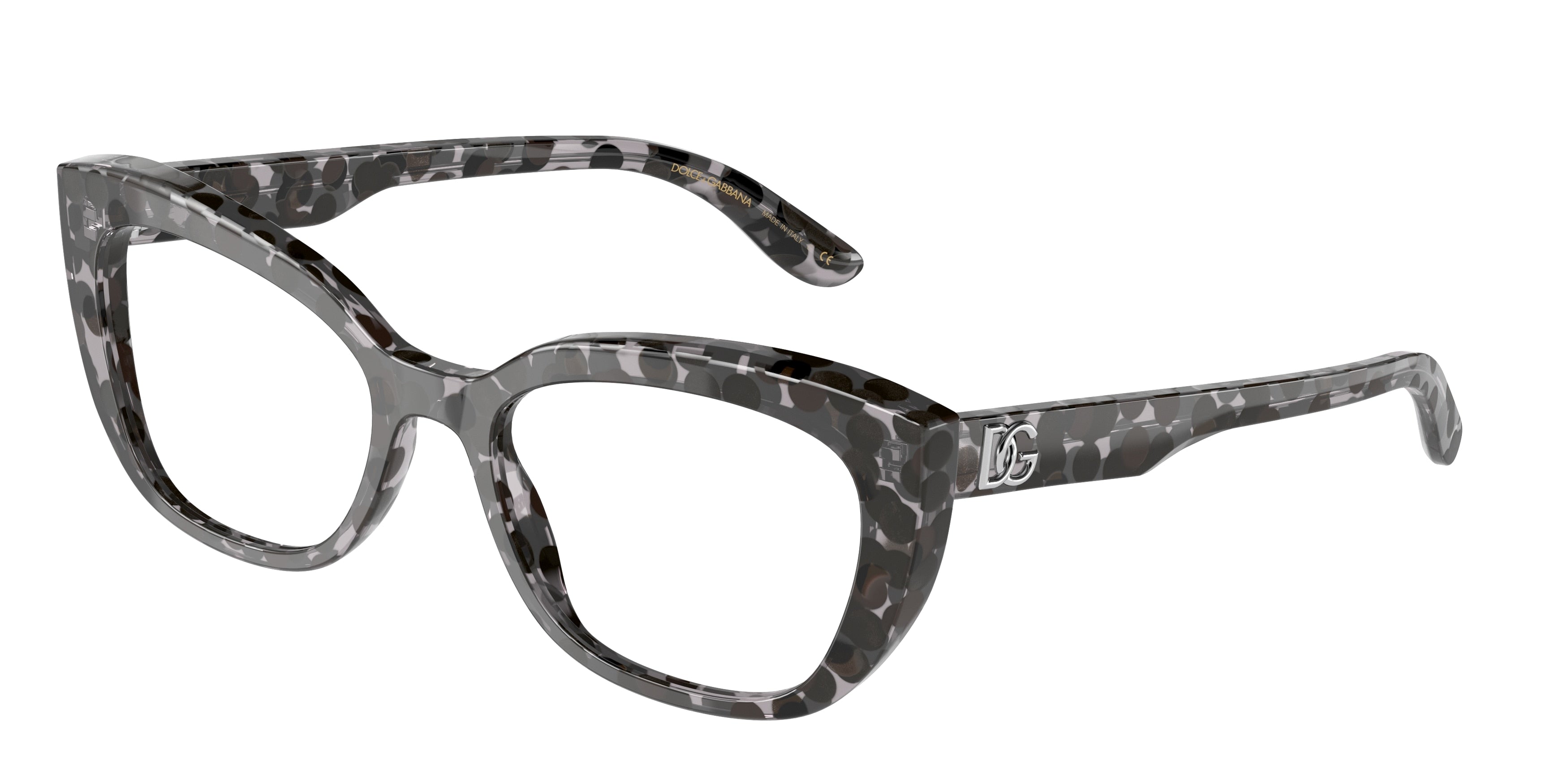 DOLCE & GABBANA DG3355 Butterfly Eyeglasses  3362-Black 55-140-19 - Color Map Black