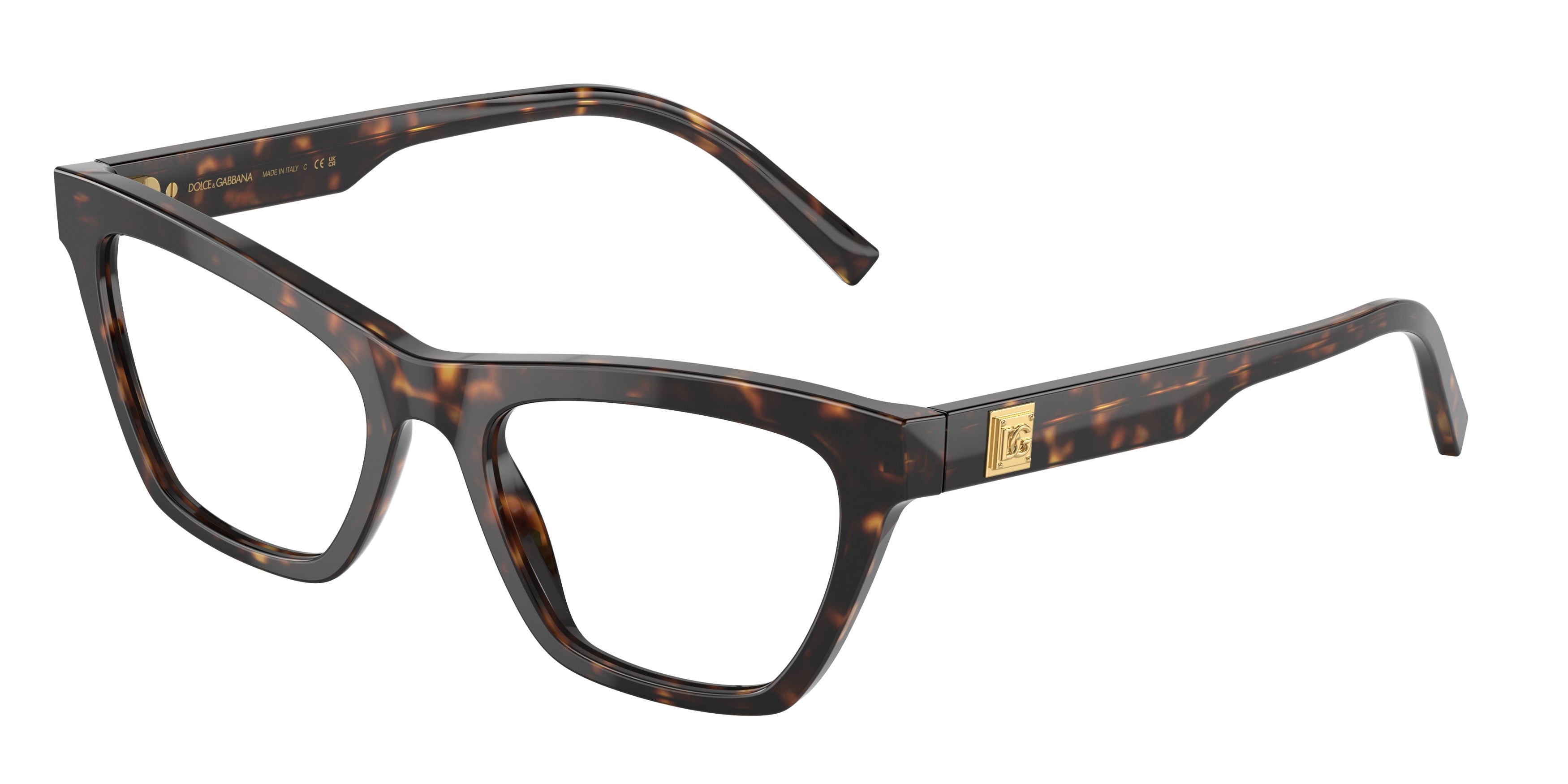 DOLCE & GABBANA DG3359 Cat Eye Eyeglasses  502-Havana 53-145-19 - Color Map Tortoise