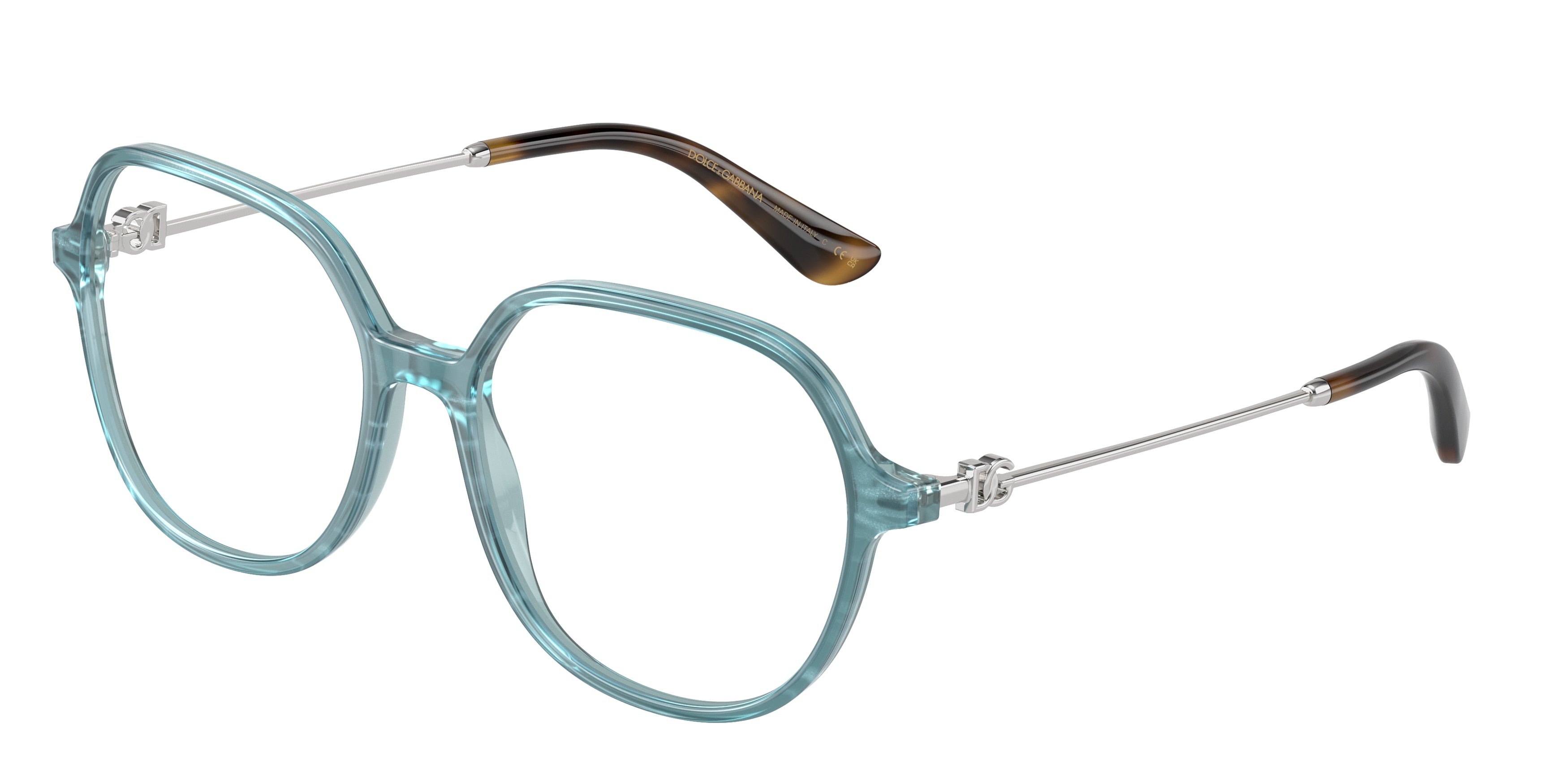 DOLCE & GABBANA DG3364 Butterfly Eyeglasses  3406-Fleur Azure 54-145-17 - Color Map Blue