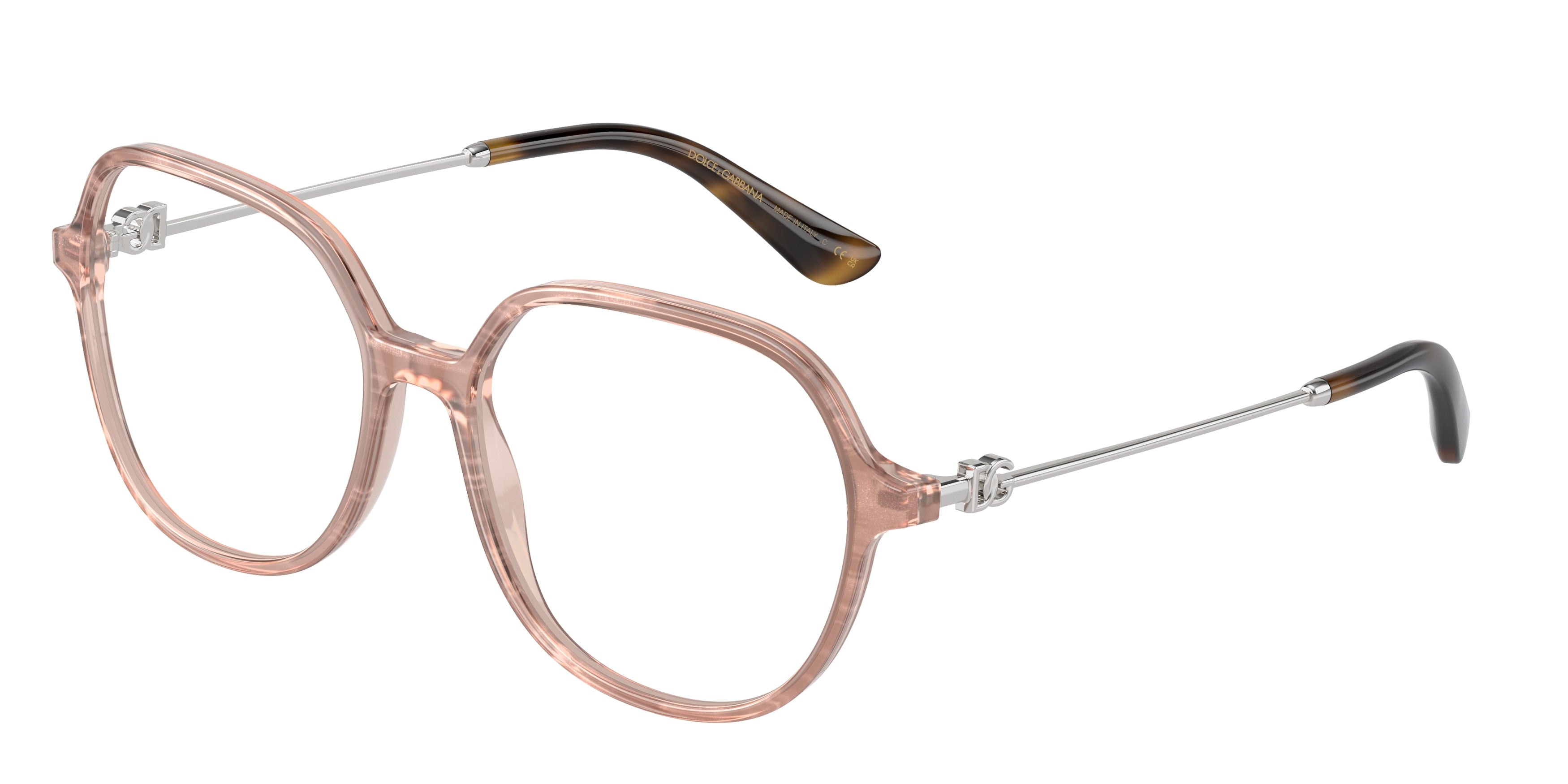 DOLCE & GABBANA DG3364 Butterfly Eyeglasses  3411-Fleur Caramel 54-145-17 - Color Map Brown