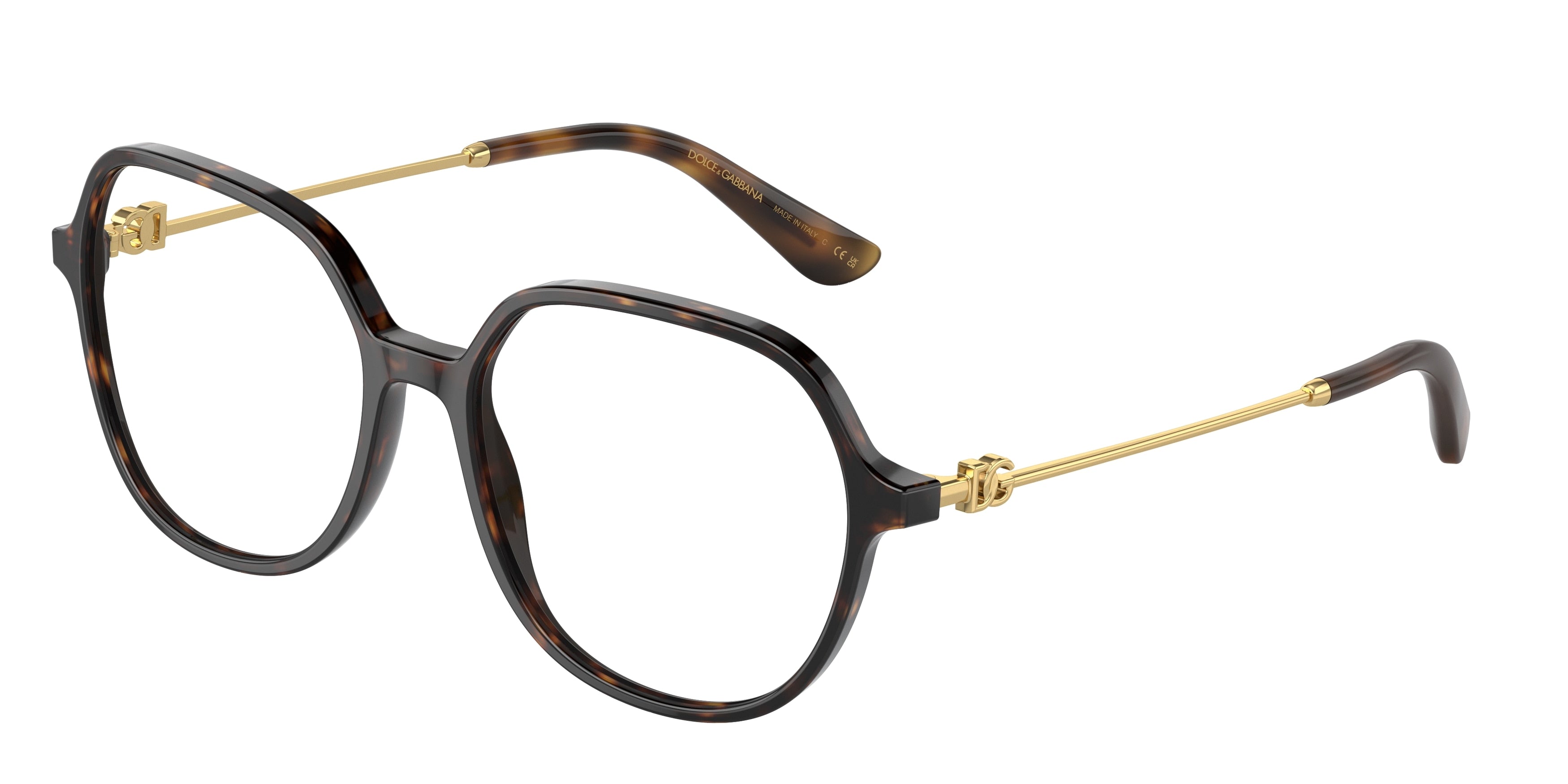 DOLCE & GABBANA DG3364 Butterfly Eyeglasses  502-Havana 56-145-17 - Color Map Tortoise